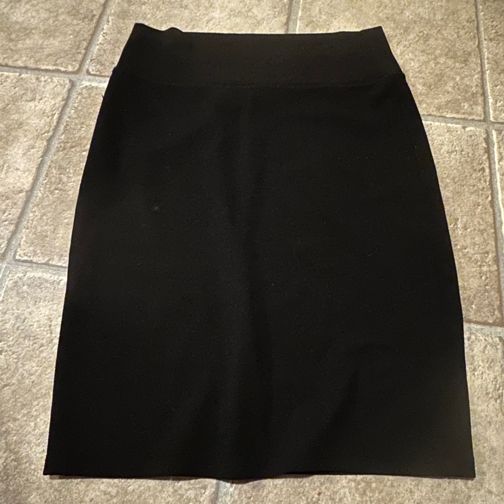 LuLaRoe Cassie Skirt Large Black Textured Knit Pencil Bodycon High Waist L